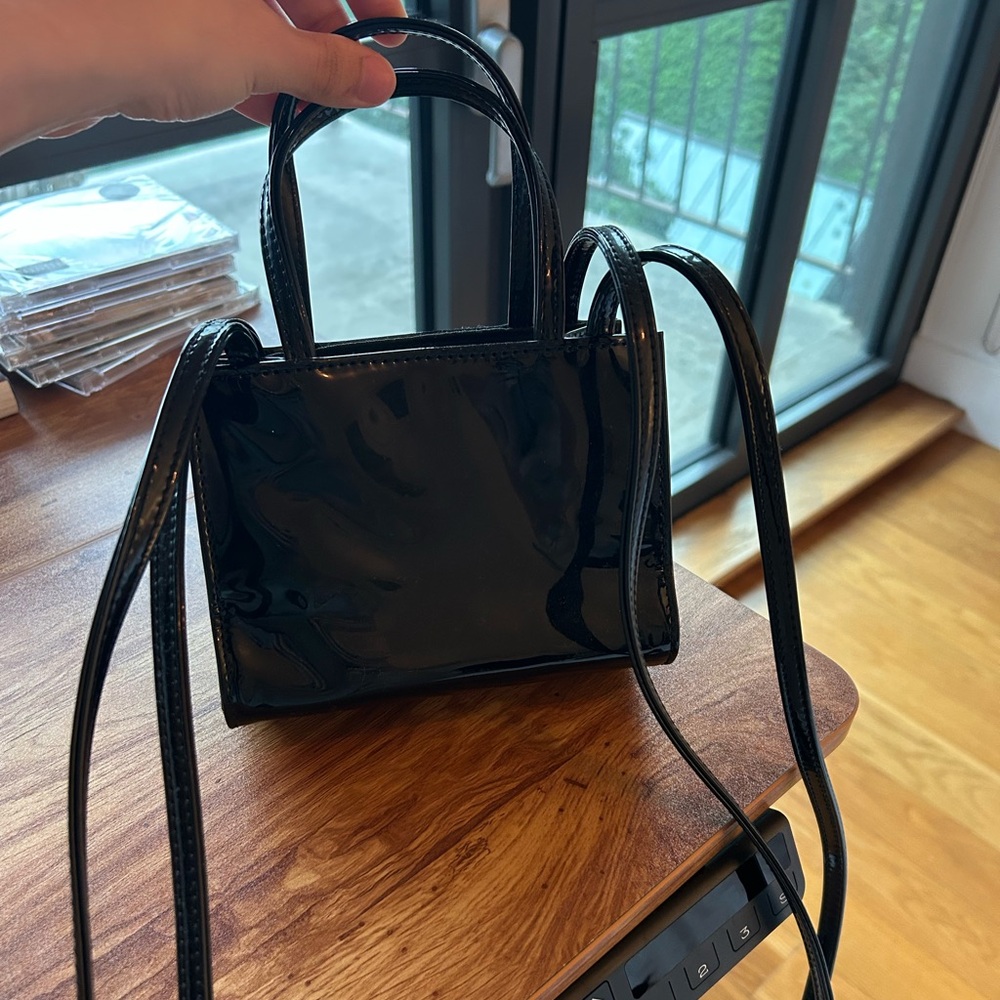 Telfar Patent Black Small Shopping Bag - Picture 4 of 5